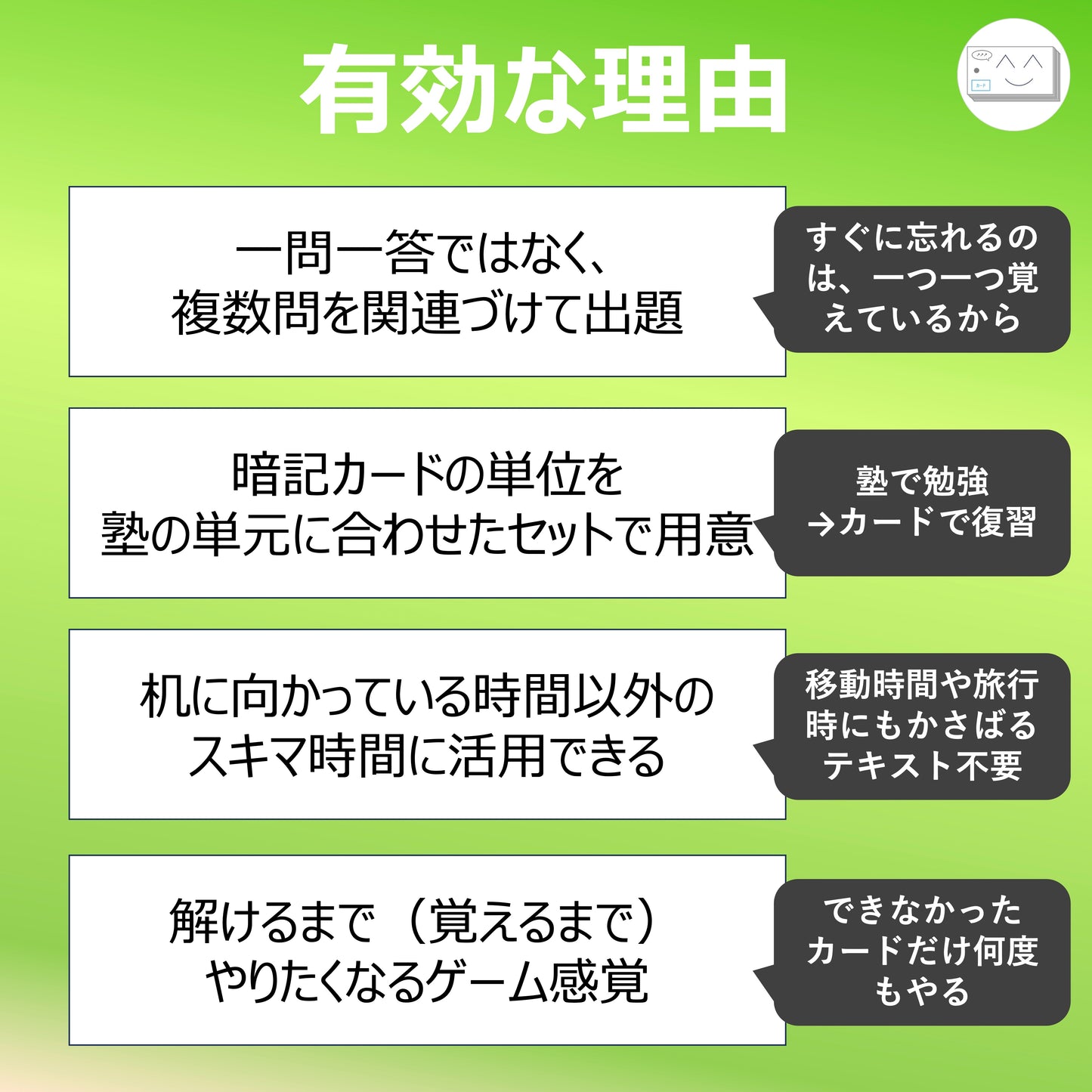(暗記カード)4年上 理科 1-4回セット