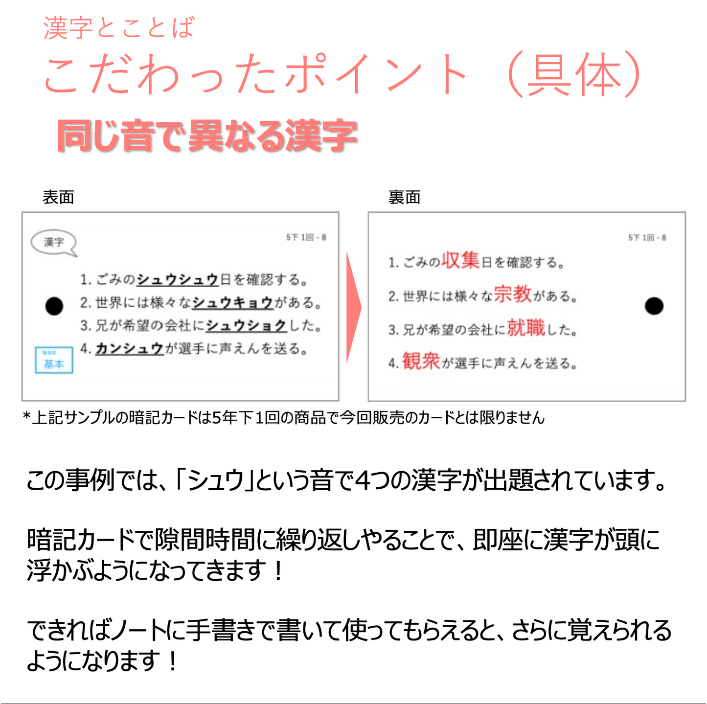 (暗記カード)5年下 国語 1-4回セット