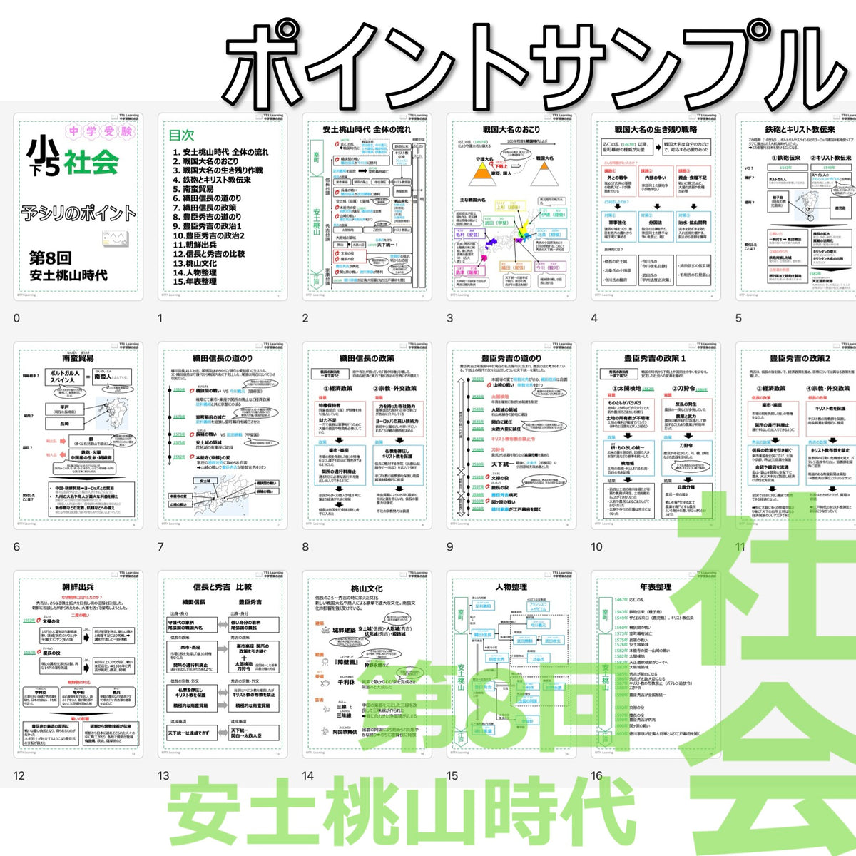 (PDF 予シリのポイント)5年下 社会(歴史) 第8回 安土桃山時代 ダウンロードファイル