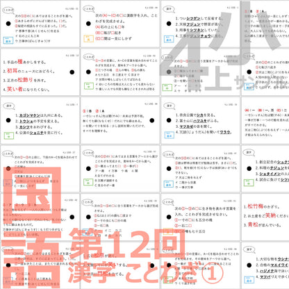 （暗記カード）4年上 国語 全セット 1-19回