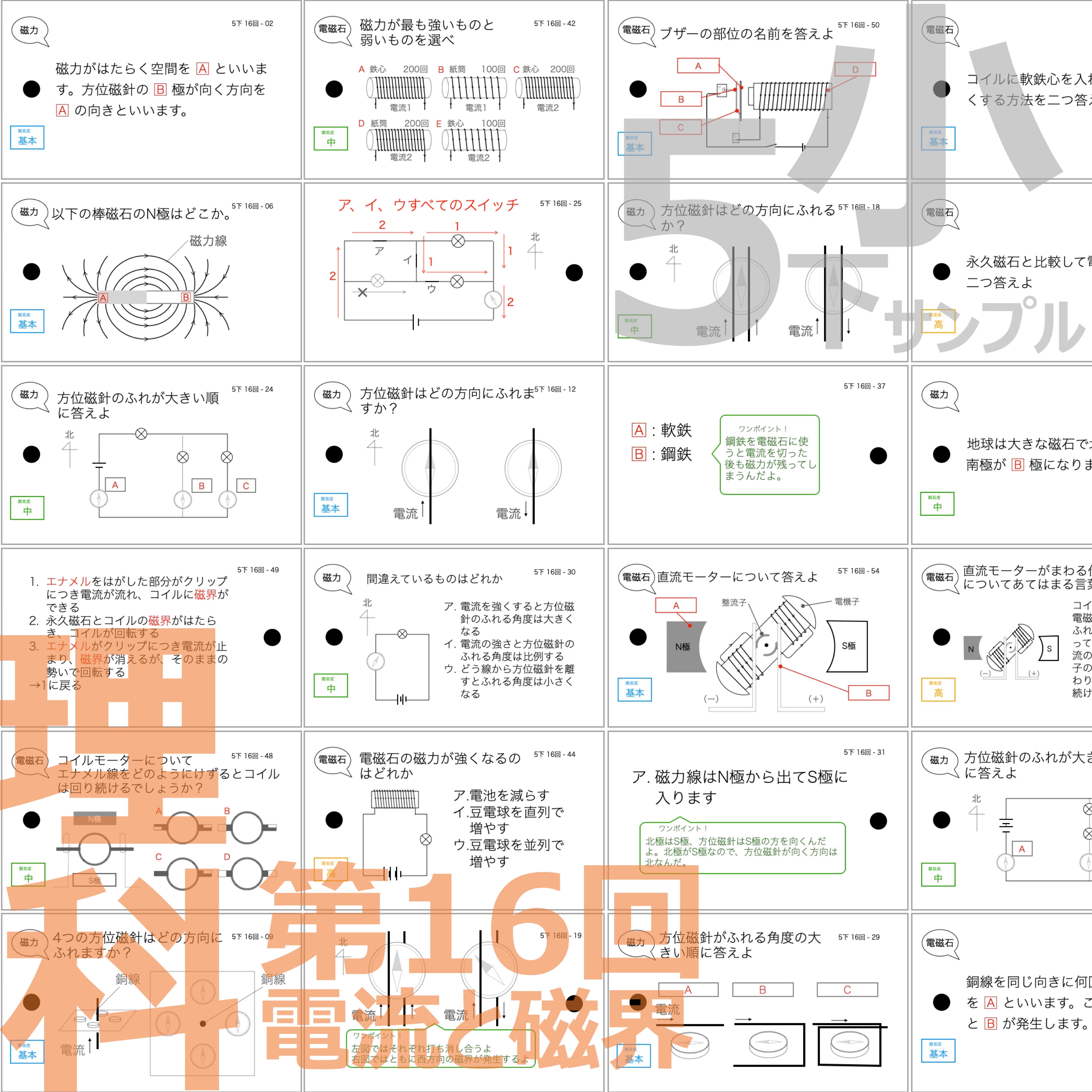 中学受験 暗記カード）5年下 理科 全セット 1-18回 – TT1-Learning 中学受験のお店