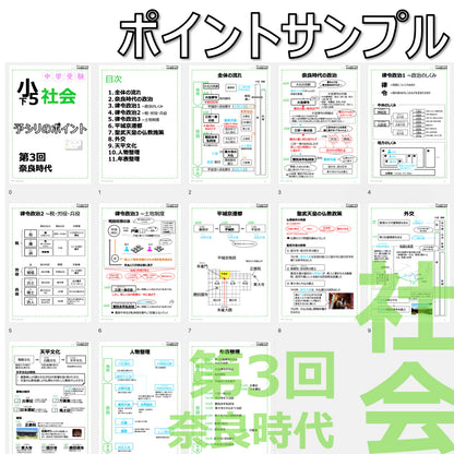 （PDF 予シリのポイント）5年下 社会(歴史) 第3回 奈良時代 ダウンロードファイル