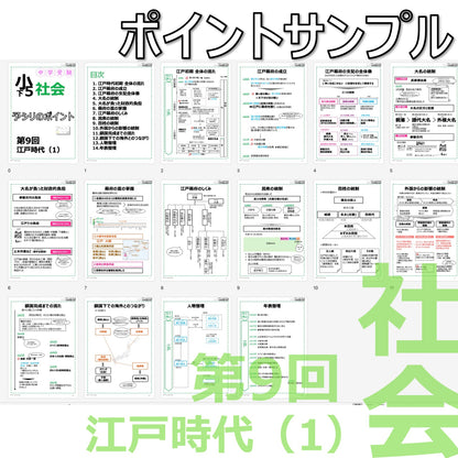 （PDF 予シリのポイント）5年下 社会(歴史) 第9回 江戸時代(1) ダウンロードファイル